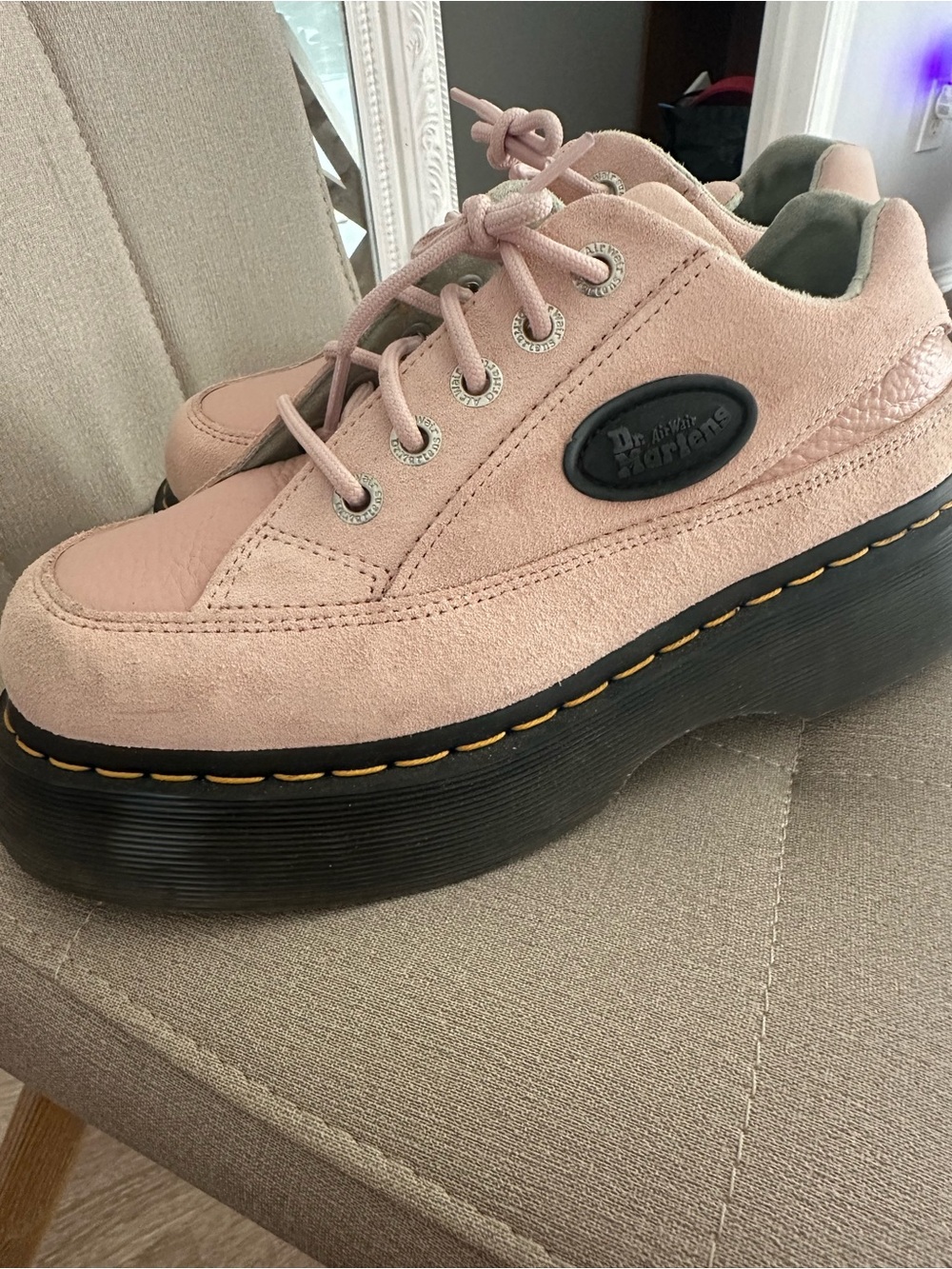 Dr. Martens Pale Pink Buzz Shoes